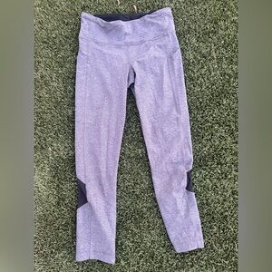 lululemon athletica Gray Leggings Soft mesh pocket in back size 4